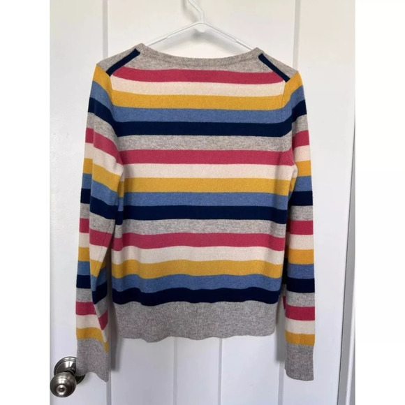 C&C California Casmere striped 2 ply pullover sweater size medium - Picture 2 of 6